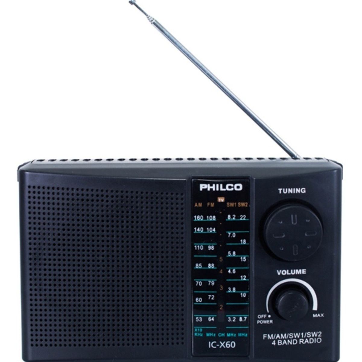 PHILCO - Radio Portátil Philco Ic-x60 220v 4 Bandas Am-fm-sw1-sw2
