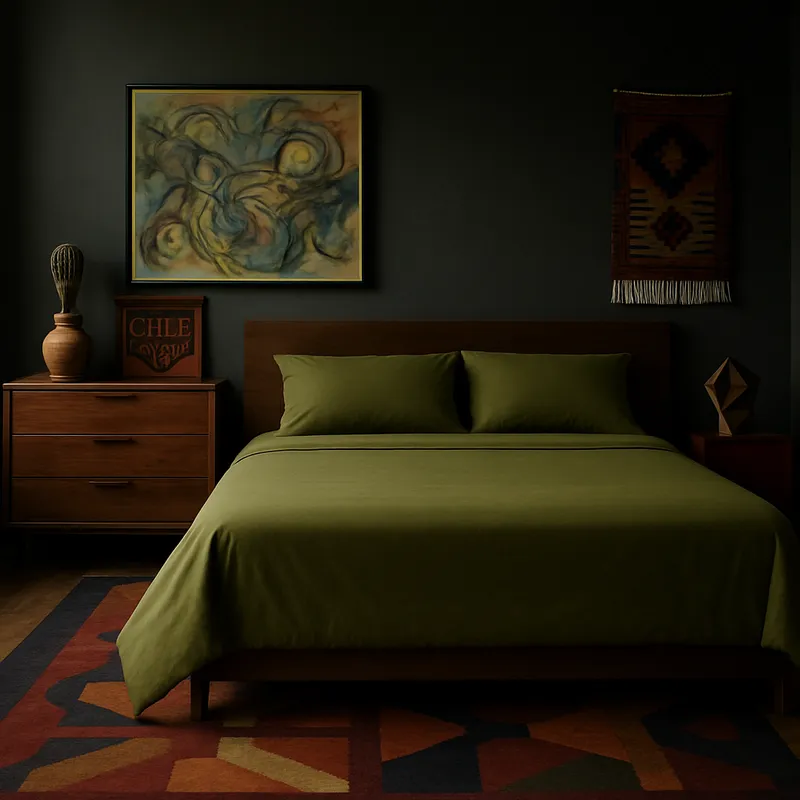 ARMONIA - Ropa de cama Verde Super King 144 h Liso