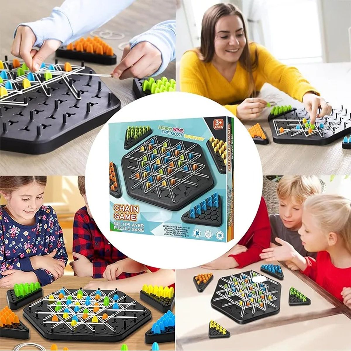GIOIO - Chess Juego Mesa Goma De Triángulo Interactivo Juguetes Didacticos