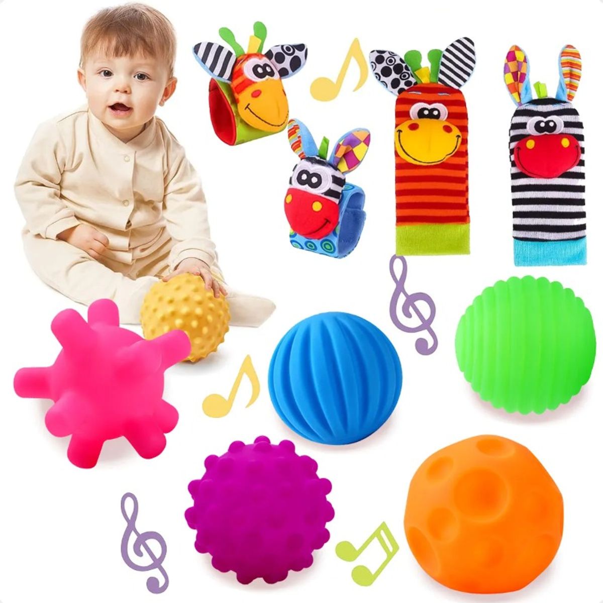 GIOIO - Juguetes Pelotas Estimulacion Sensoriale Didáctica Para Bebé