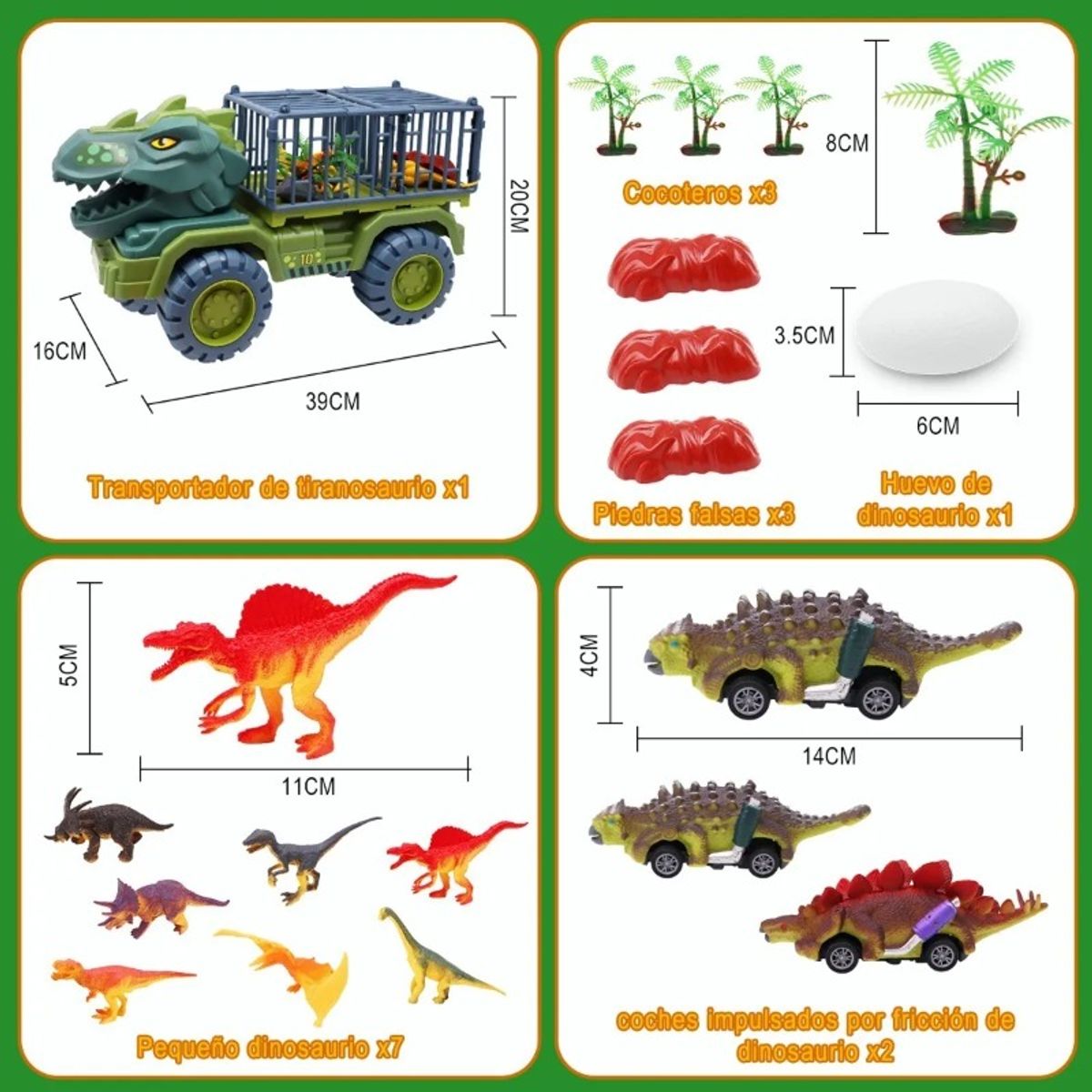 GIOIO - Juguete De Vehículo Transportador De Dinosaurio Para Niños