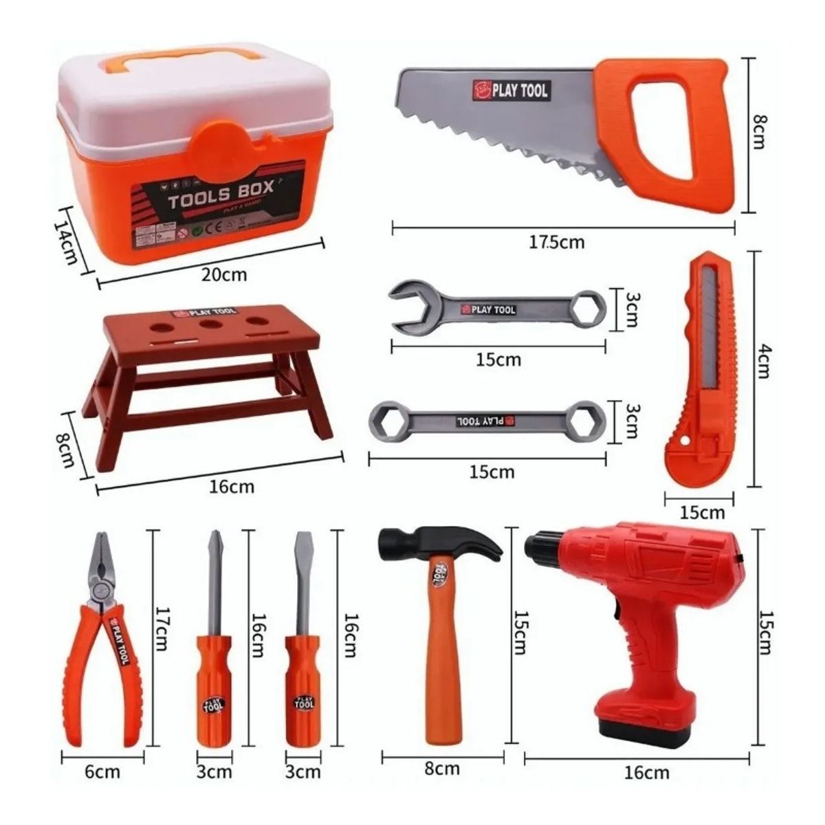 GIOIO - Juego De Herramientas De Juguete Para Niños 30+ Pzs