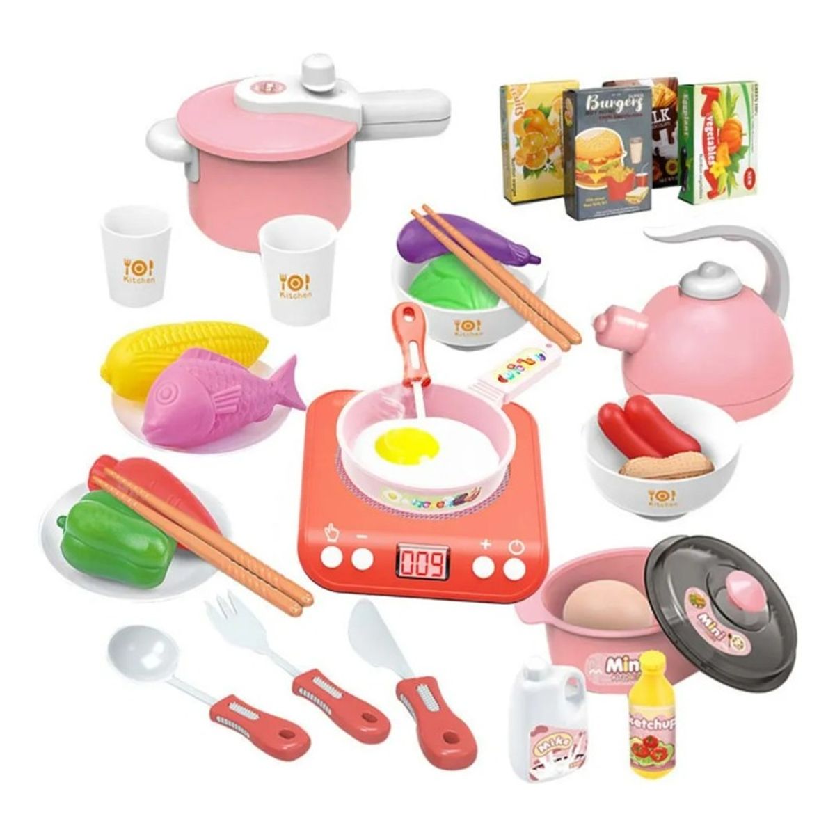 GIOIO - Juguete De Cocina Para Niños Utensilios De Cocina