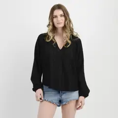 O'NEILL - BLUSA MANGA LARGA BELLE NEGRO