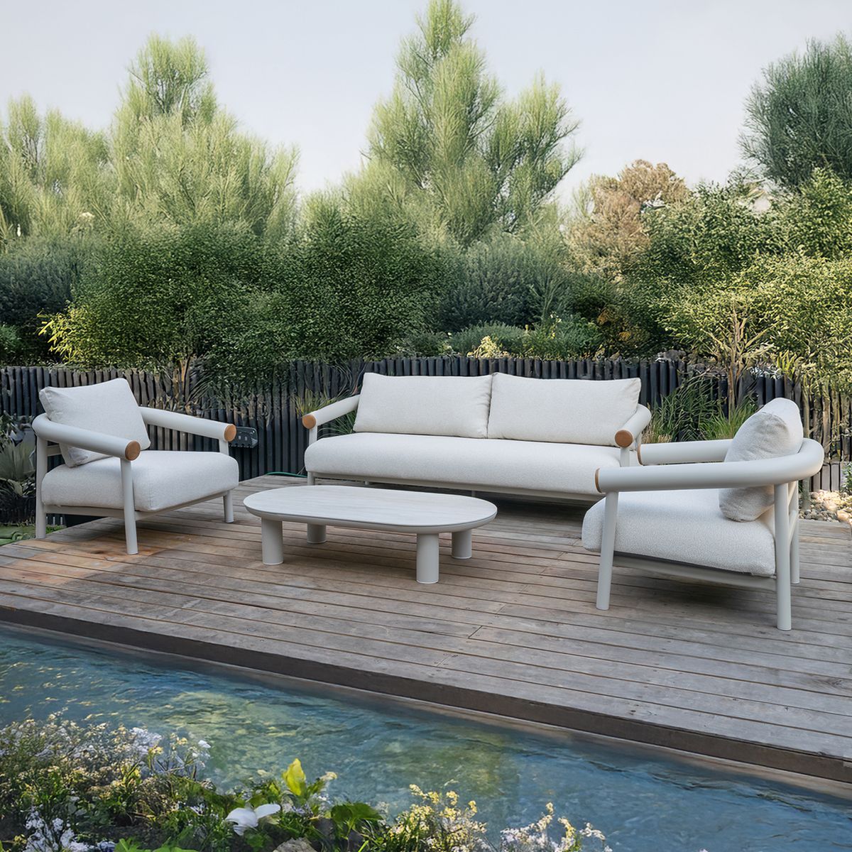 DECO EXTERIOR - Juego Living de Terraza Verona 4 piezas