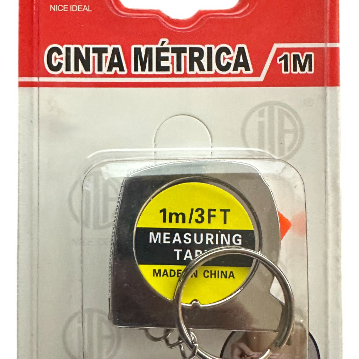 GENERICO - Cinta Metrica Tipo Llavero 1 Metro3 Pies Nice Ideal 85036