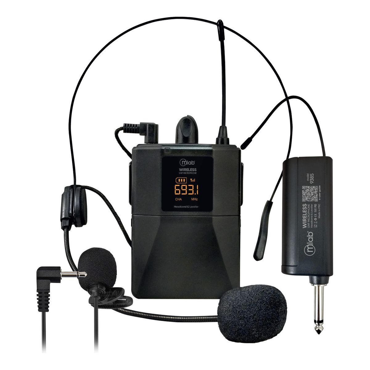 MLAB - Microfono Inalámbrico Cintillo Lavalie Recargable Mlab 09385