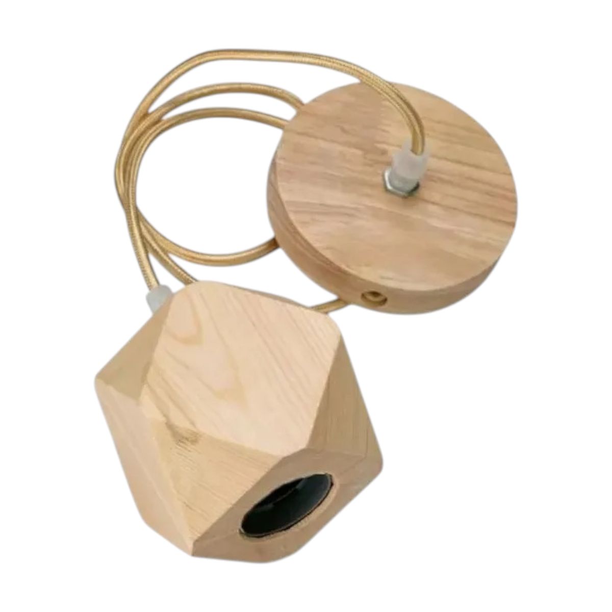 3 Soquetes Madera Porta Ampolleta E27 Modelo Beteigeuze I, marca GENERICO - Foto 2