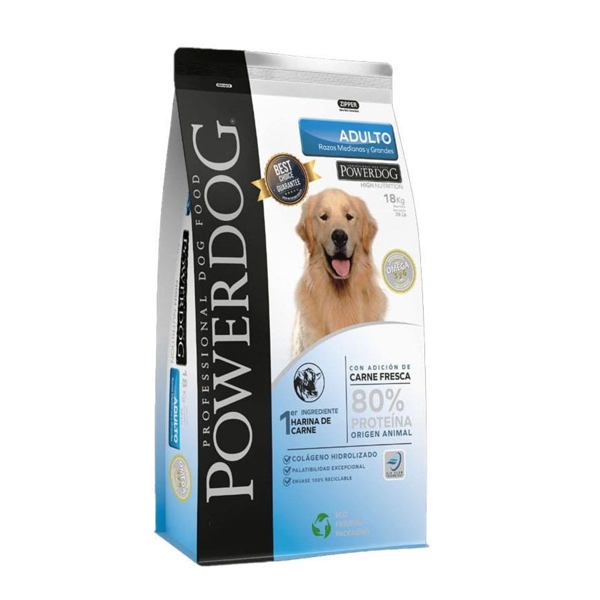 POWER DOG - Powerdog Adulto Razas Medianas y Grandes 18 Kg