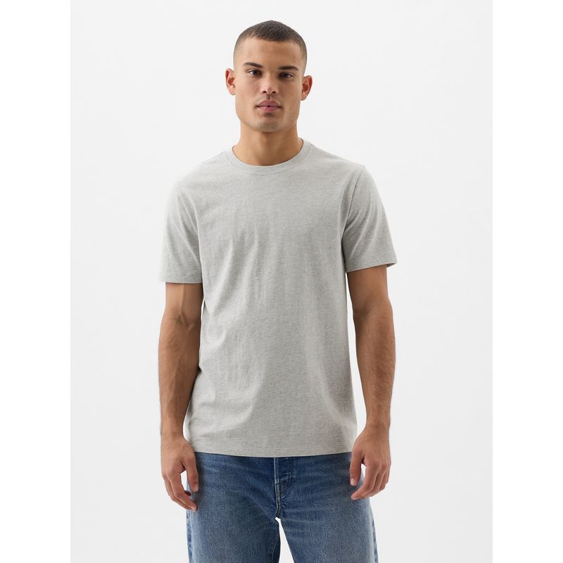 GAP - Polera Hombre Cuello Redondo Manga Corta Gris Gap