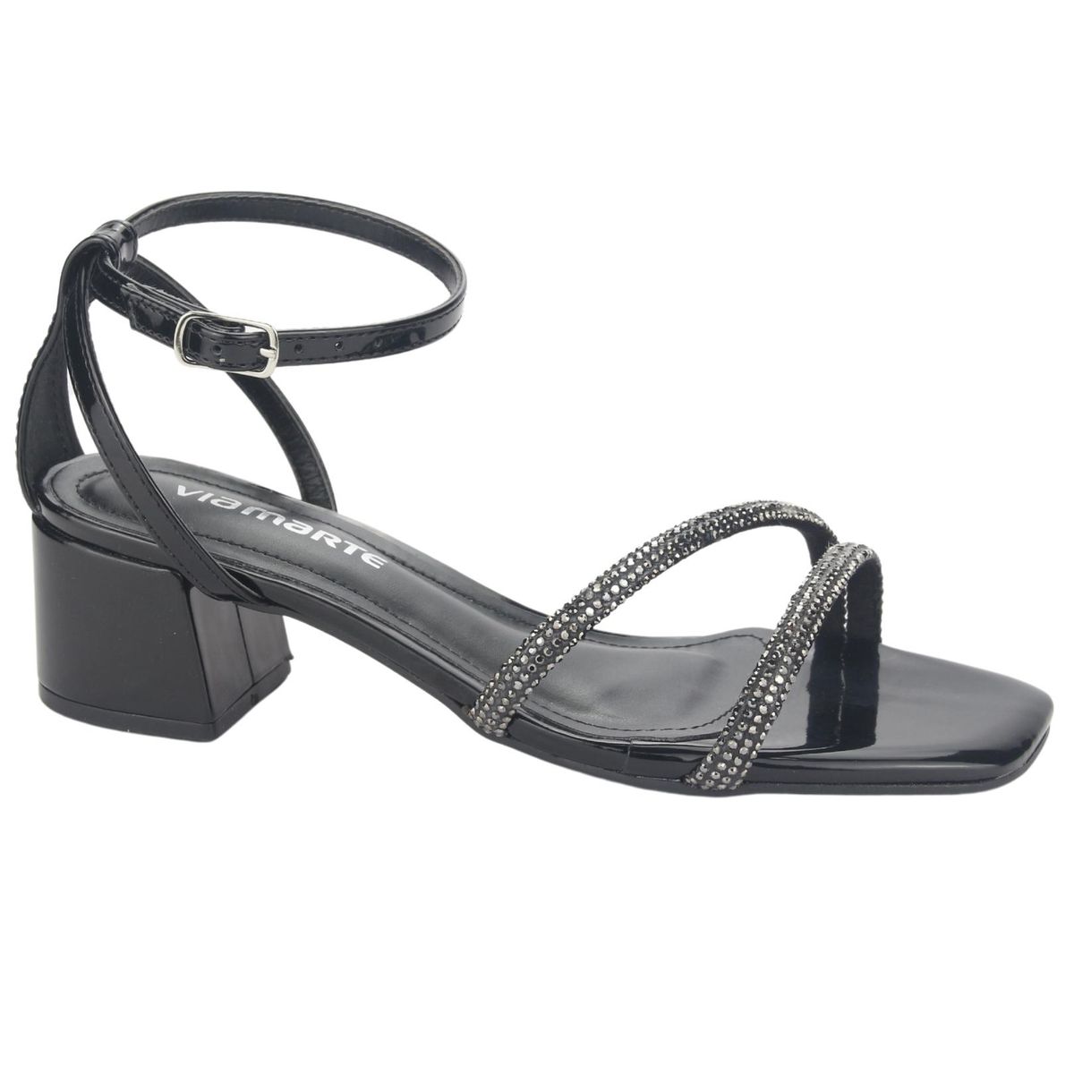 VIA MARTE - Sandalia Mujer Negro Casual Via Marte 23-9804