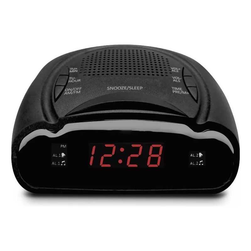 AUDIO PRO - Radio Reloj Led Con Alarma Am/fm Audiopro Ap02088 Color Negro