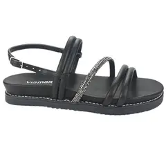 VIA MARTE - Sandalia Mujer Negro Casual 23-10702