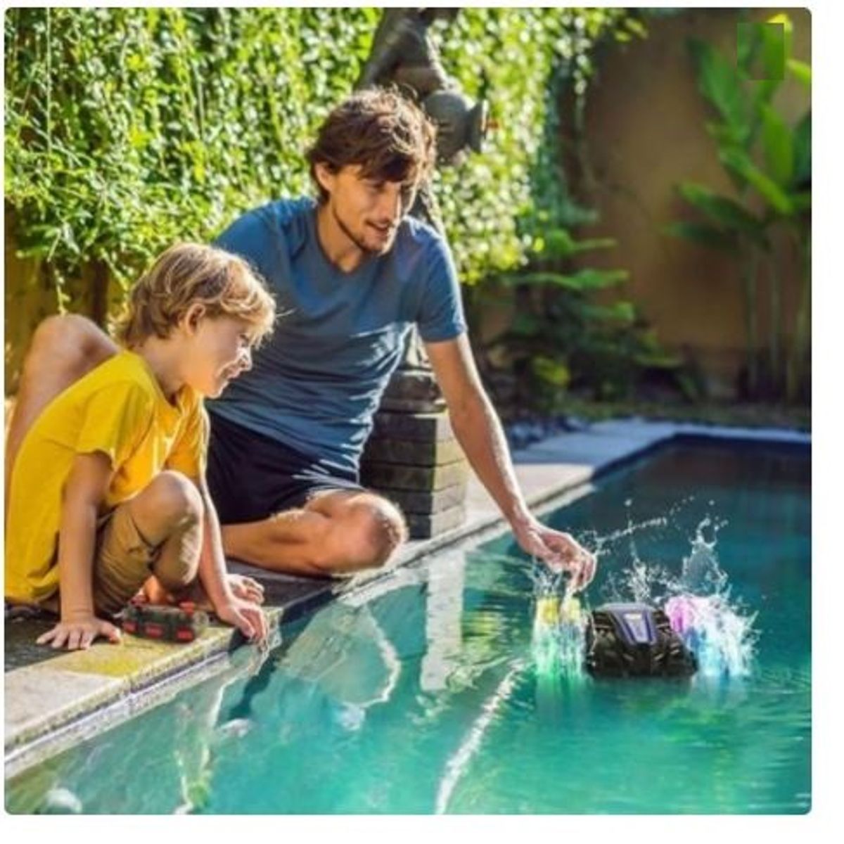 GENERICO - Auto RC Anfibio 2 en 1 con Control de Gestos y Luces LED