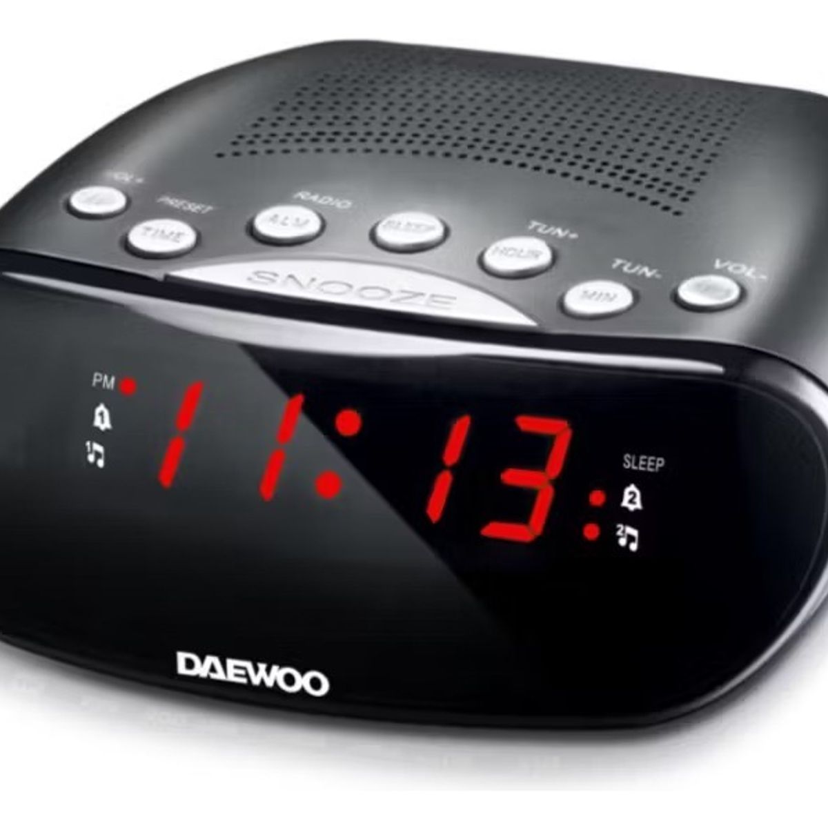 DAEWOO - Radio Despertador Recargable 2banda Am/fm Negro Daewoo Di-a1