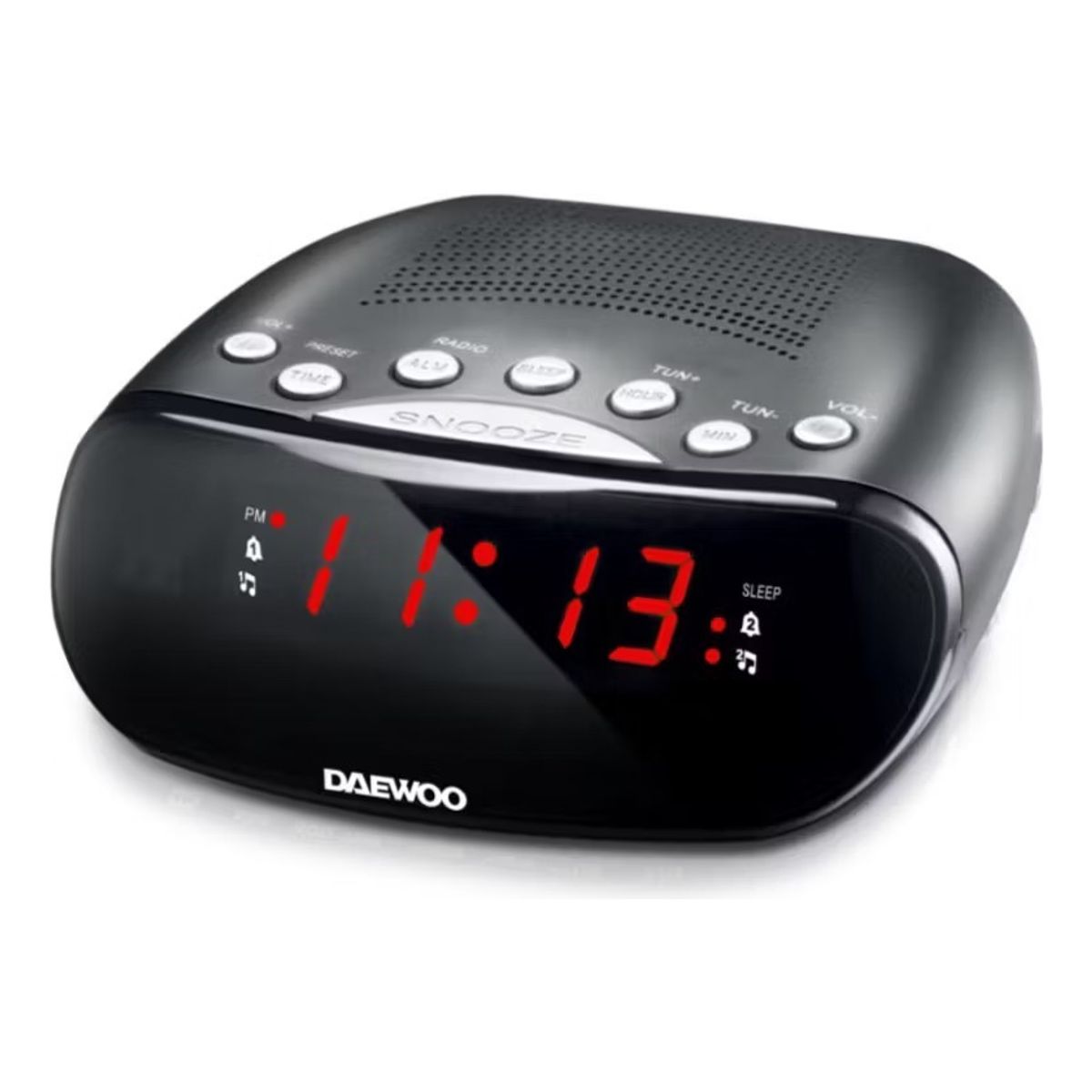 DAEWOO - Radio Despertador Recargable 2banda Am/fm Negro Daewoo Di-a1