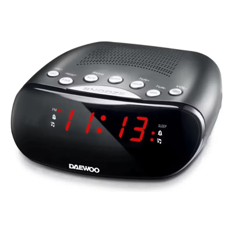 DAEWOO - Radio Despertador Recargable 2banda Am/fm Negro Daewoo Di-a1