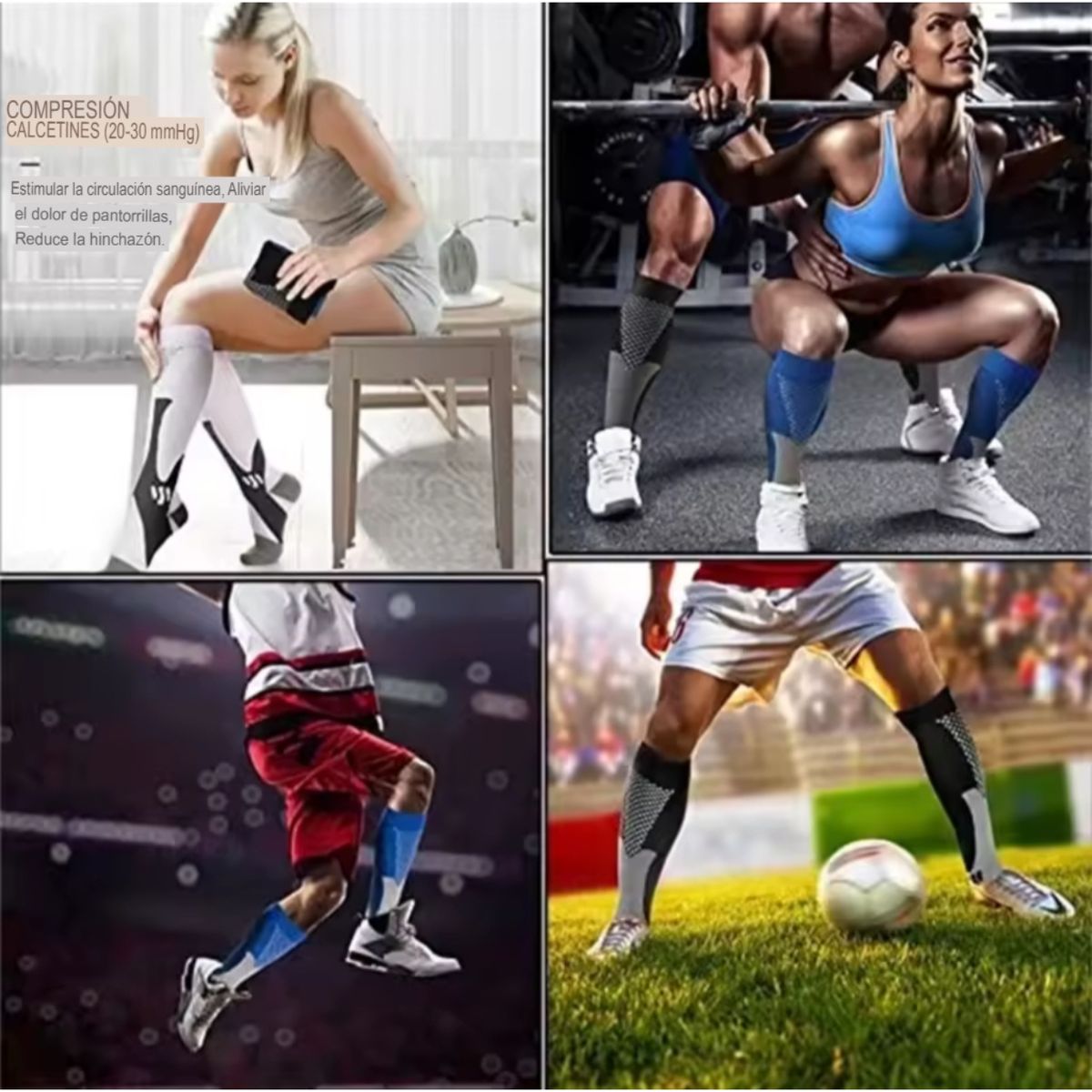 NABUK - Calcetines De Compresión Deportivos Running Varices