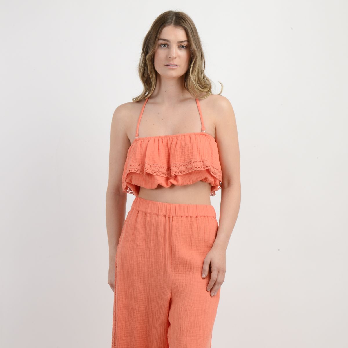 O'NEILL - BLUSA SIN MANGAS LENI II NARANJO