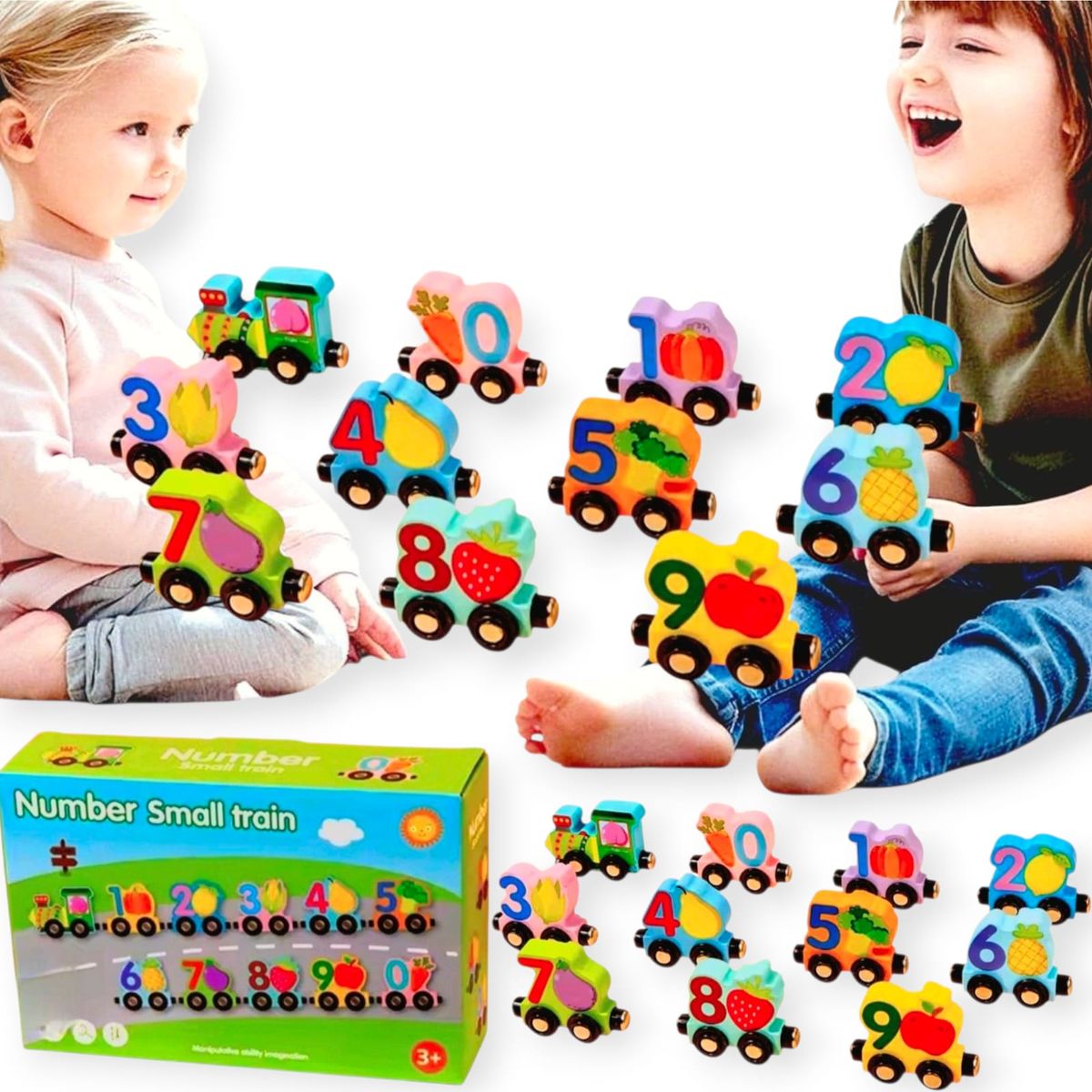 GENERICO - Juego Educativo De Aprendizaje Tren Imantada Frutas