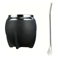 GENERICO - Mate Torpedo Termico Bombilla Acero Inoxidable 240ml