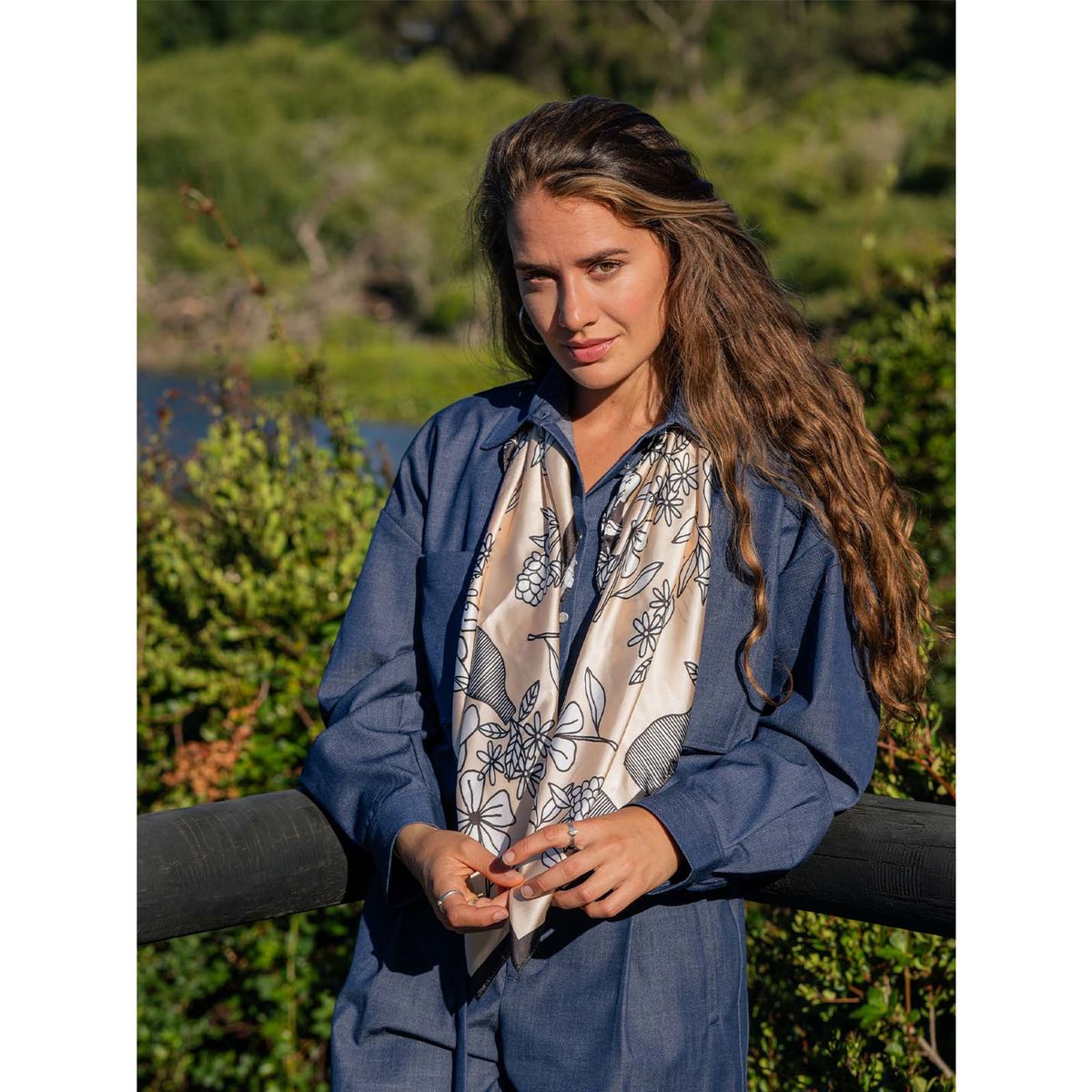 AZALEIA - Pañuelos Igna Scarf Mujer Beige AZALEIA