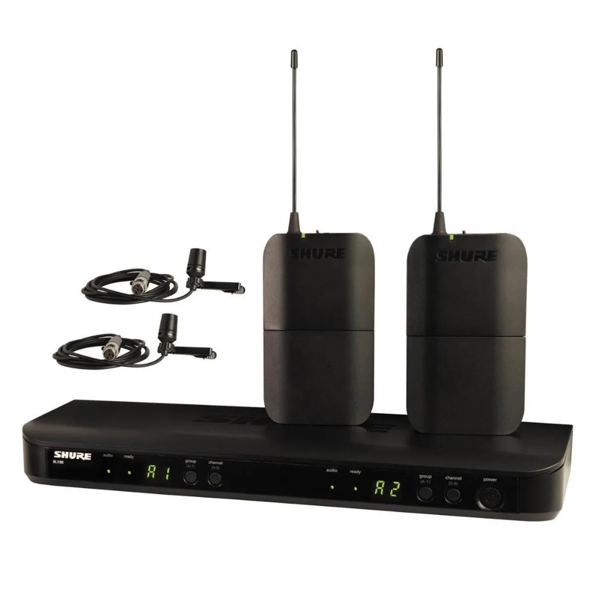 SHURE - Sistema Inalambrico Solapa Dual Shure BLX188CVL-K12 - Negro