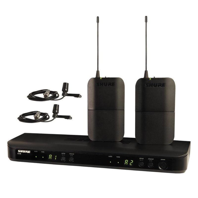 SHURE - Sistema Inalambrico Solapa Dual Shure BLX188CVL-K12 - Negro