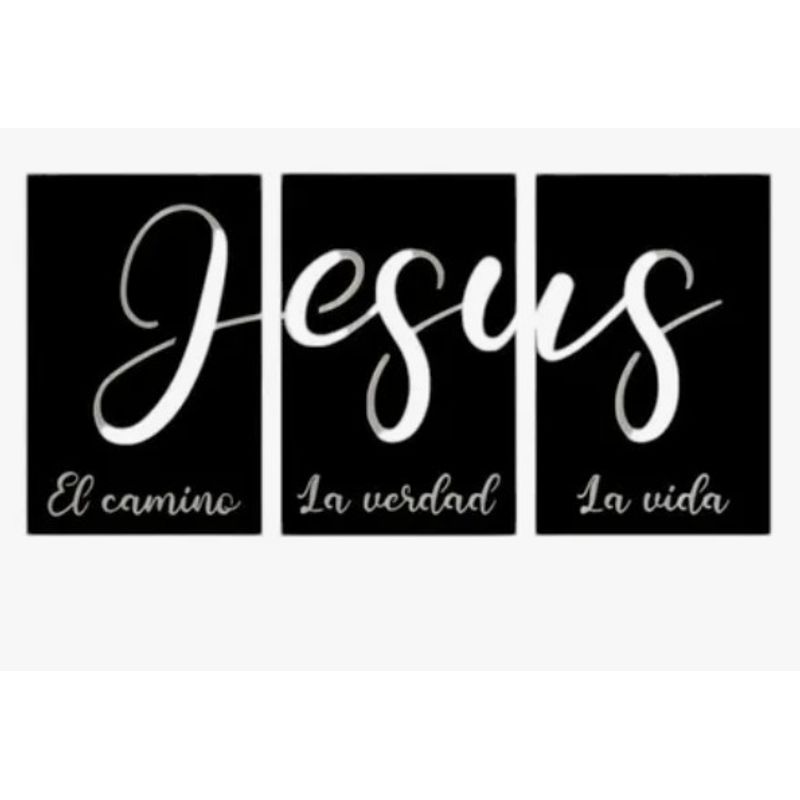 LOS REGALONES - Cuadros decorativo Jesus 40 x 30 de madera mdf