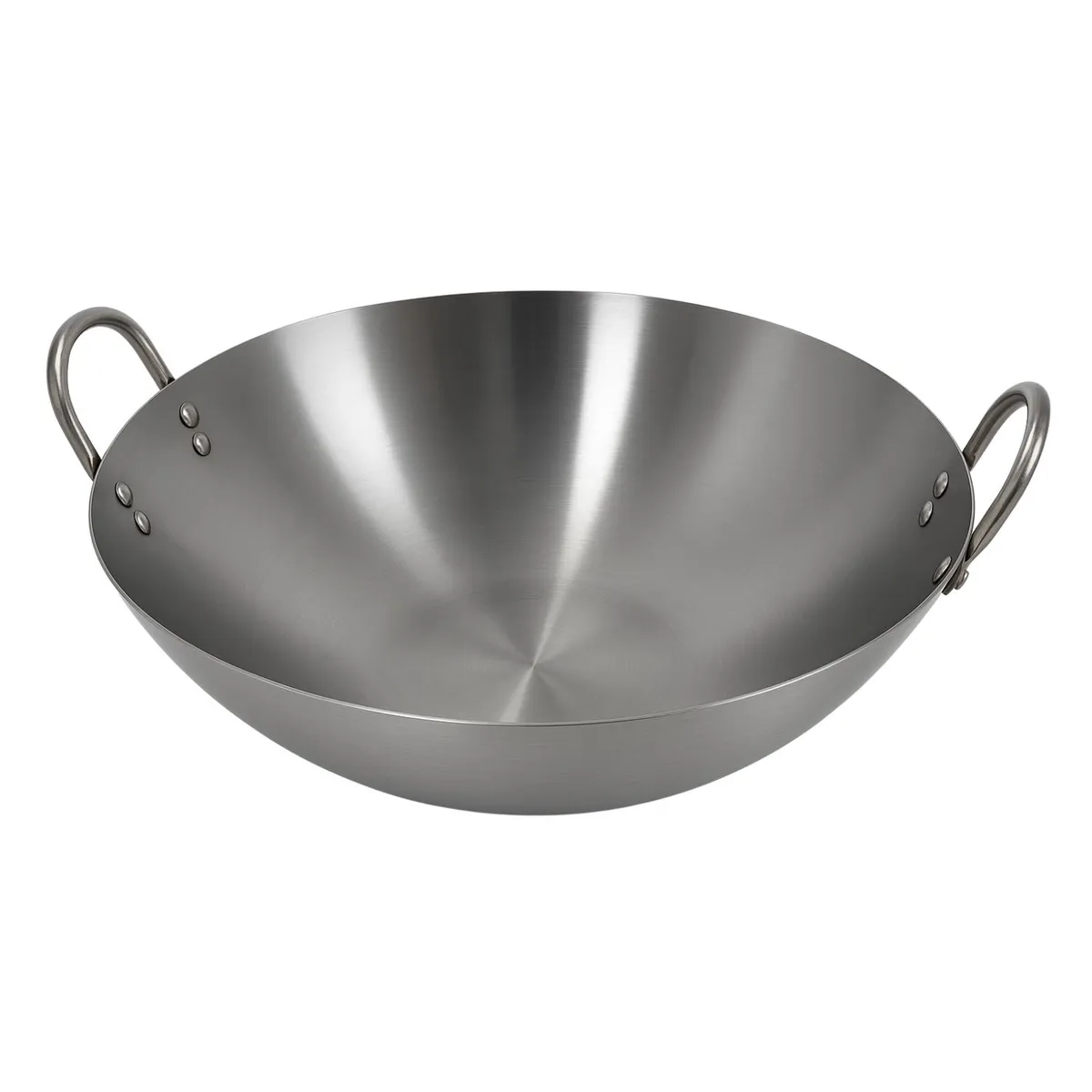 GENERICO - Disco Wok Redondo Acero Profesional 55cm Con Azas De Cocina