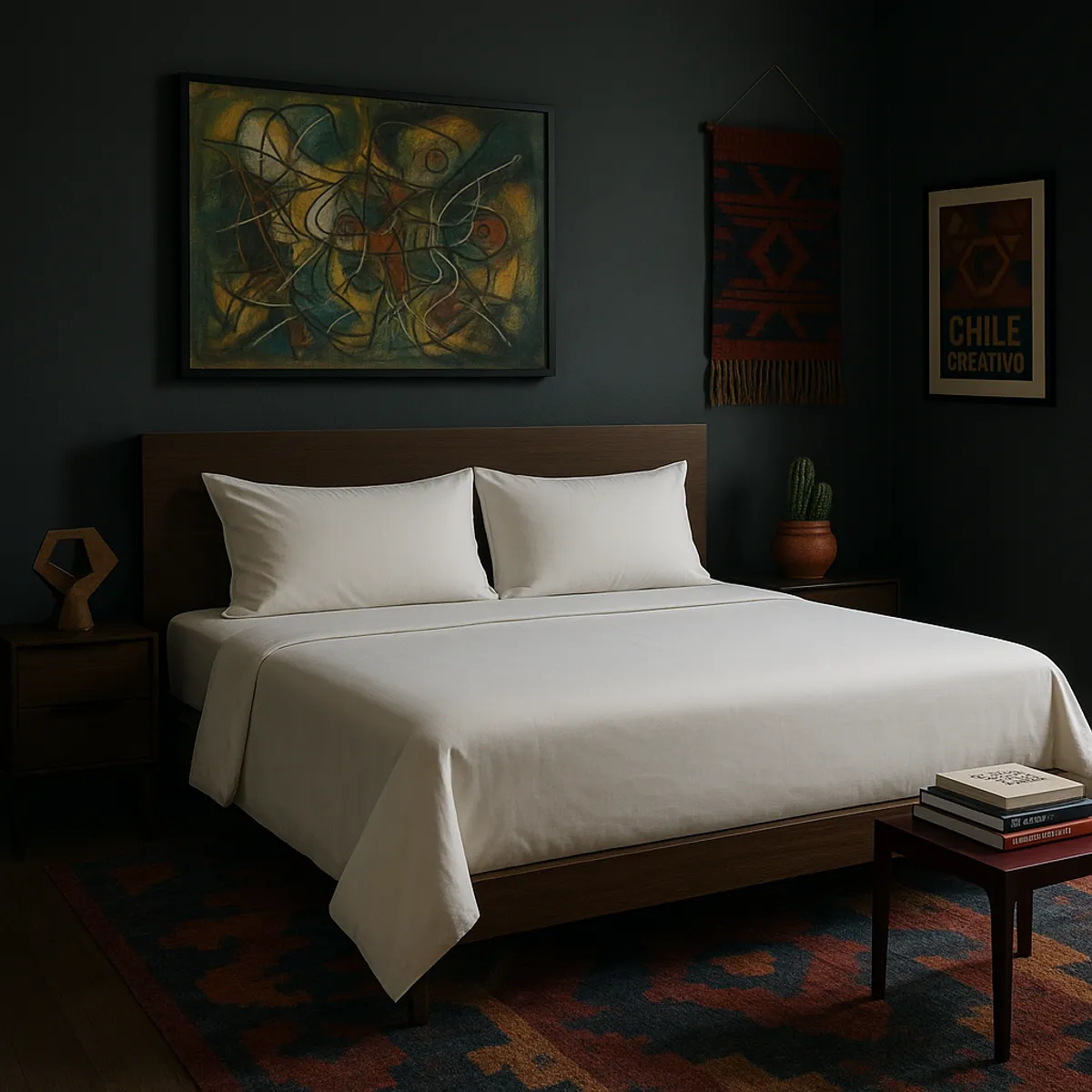 ARMONIA - Sábanas de cama Nieve Super King size 144 hilos Sin estampado