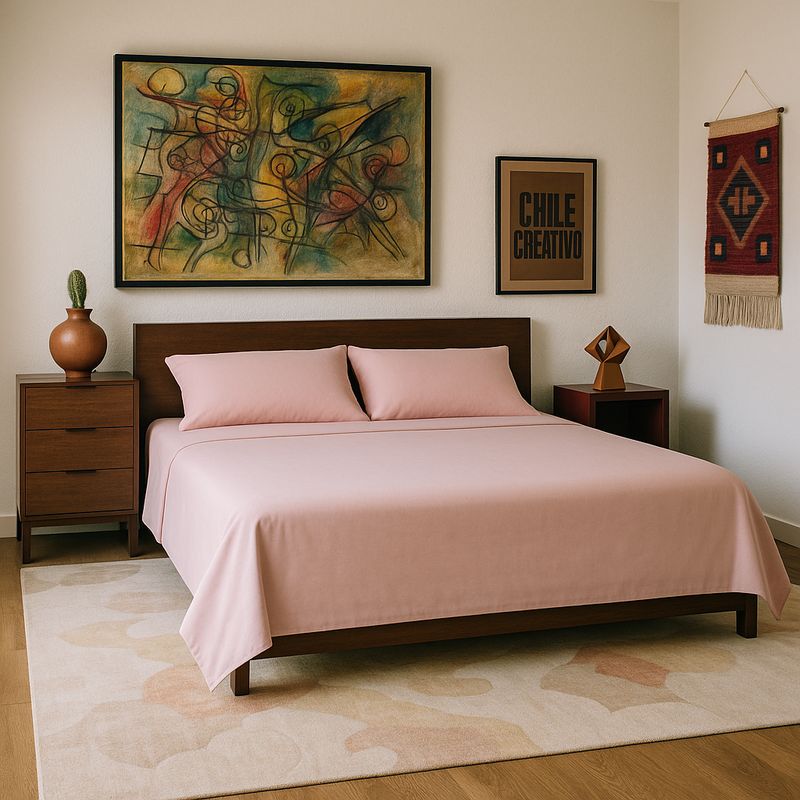 ARMONIA - Ropa de cama Rosado Super king 144 hilos Liso