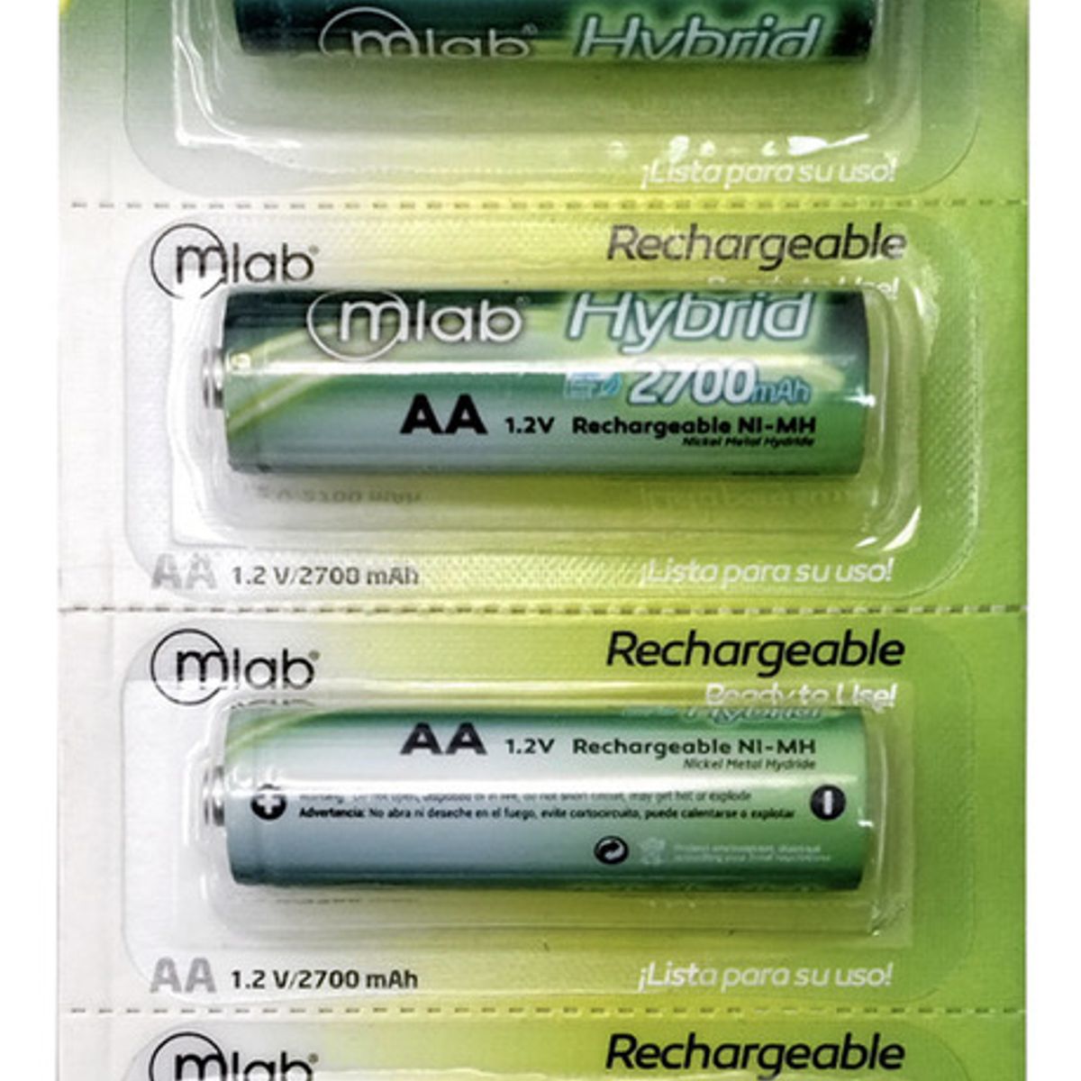MLAB - Pilas Recargables Pack 5 Aa Hibrid Rec 2700mah Mlab 07911