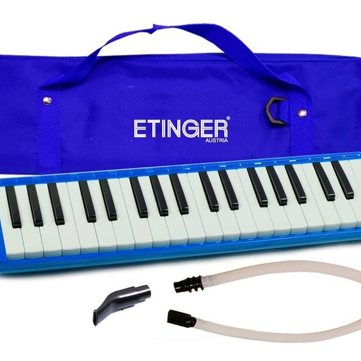 ETINGER - Melódica 37 Notas Etinger + Estuche & Boquilla Azul Ern-370c