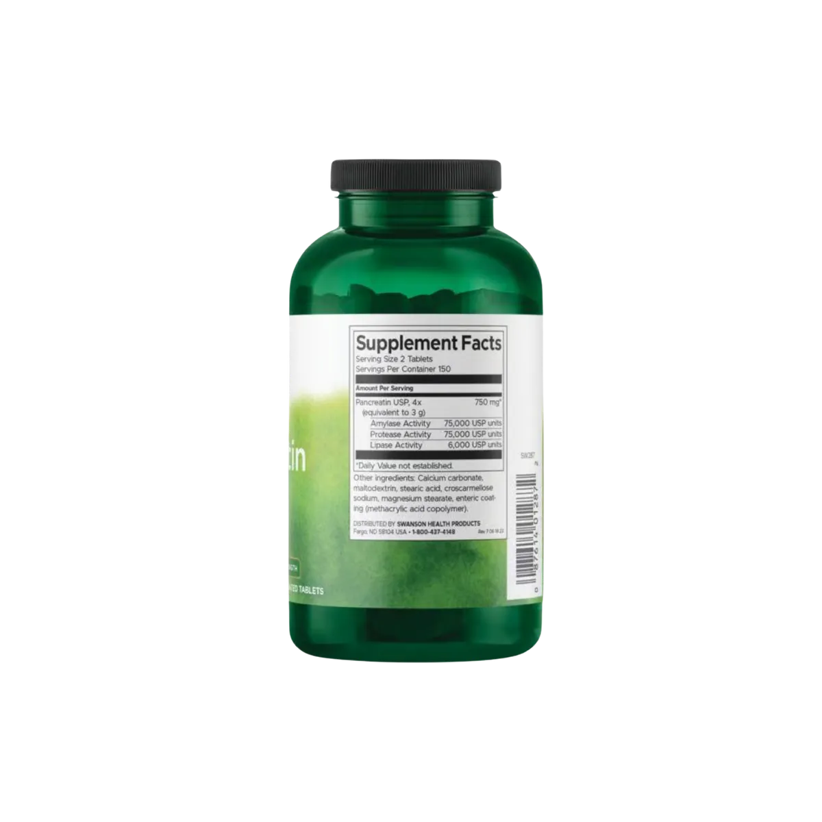 SWANSON - Pancreatin Swanson 4X 375 mg 300 Tabletas