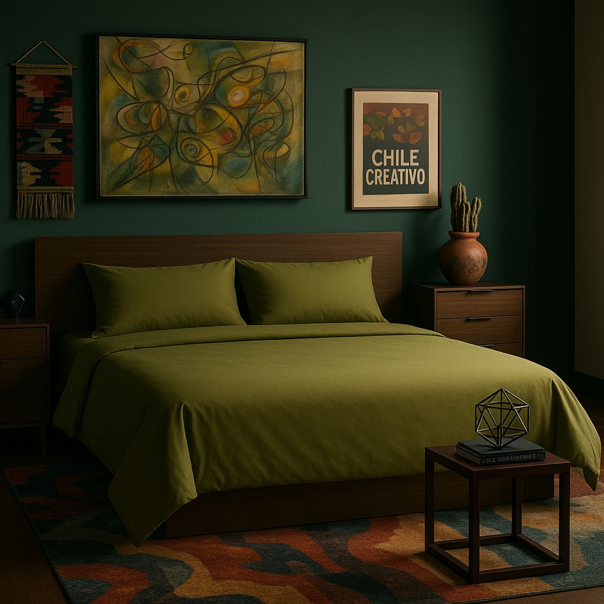 ARMONIA - Juego para cama Esmeralda SuperKing 144H Unicolor