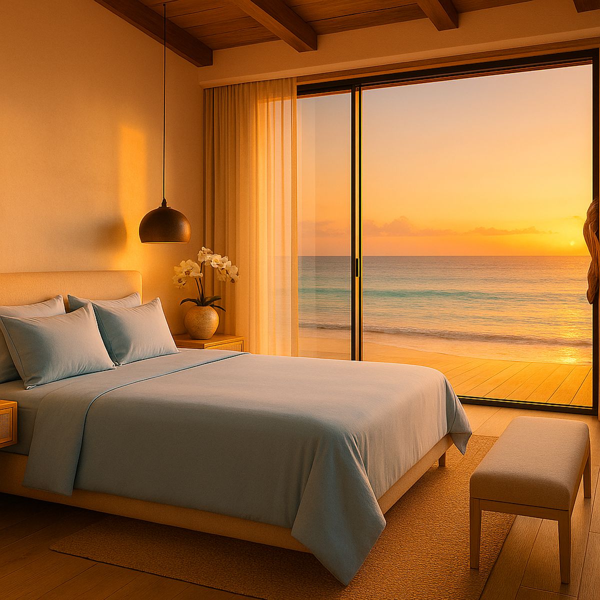 ARMONIA - Set de Cama Signature 800 hilos Azul Celeste 2 Plazas