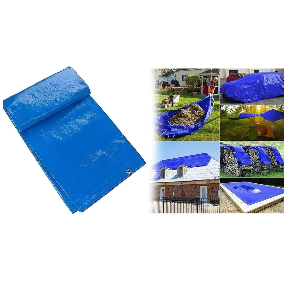 GENERICO - Pack X2 Lona Cobertor Multiuso Impermeable 3x3 Mts Con Ojetillos