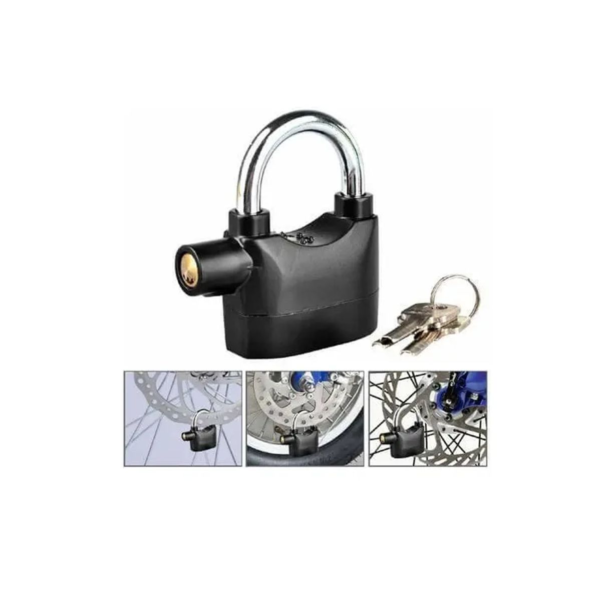 GENERICO - Candado Alarma 110 Db Alarma Lock Para Motos Bicicletas