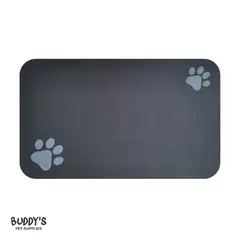 BUDDY'S PET SUPPLIES - Mat Para Platos Mascotas Absorbente Antideslizante