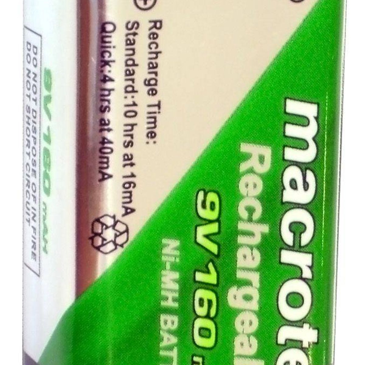 MACROTEL - Pilas Recargable Bateria De 9v/290mah Macrotel Mw-9160