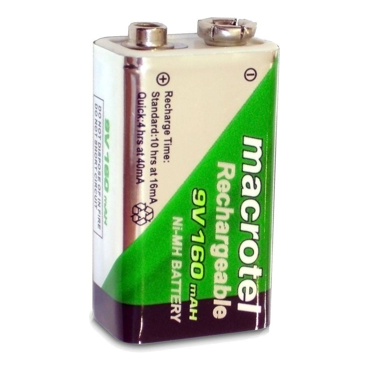 MACROTEL - Pilas Recargable Bateria De 9v/290mah Macrotel Mw-9160