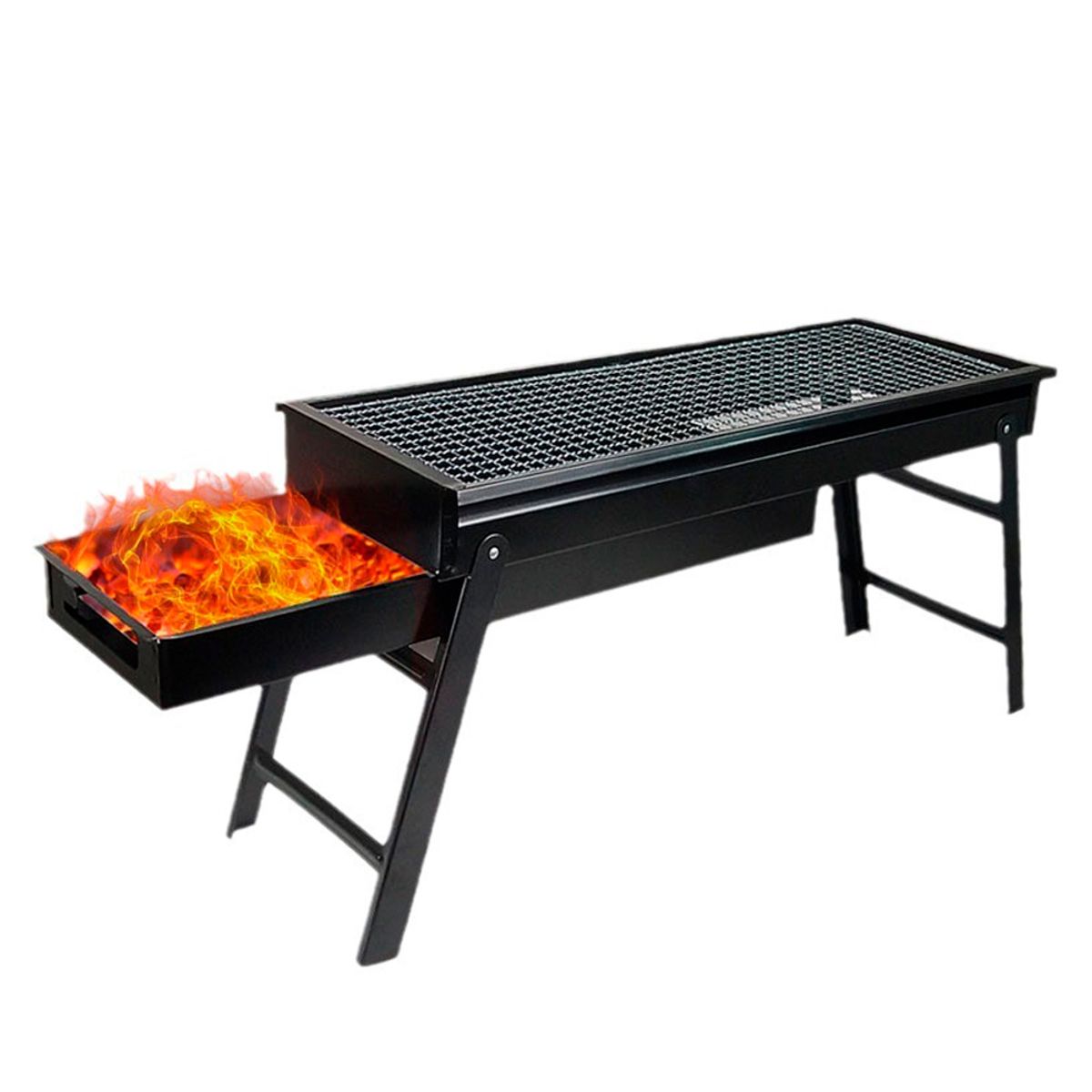 IRM - Parrilla A Carbón Bbq Portátil Parrillera Asador 60cm Plegable