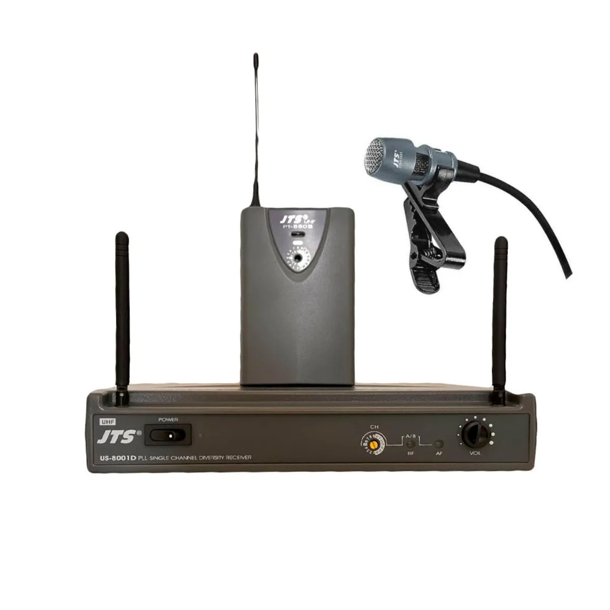 JTS - Sistema Inalambrico Solapa JTS US-8001DPT-850B+CM-501 - Gris Oscuro