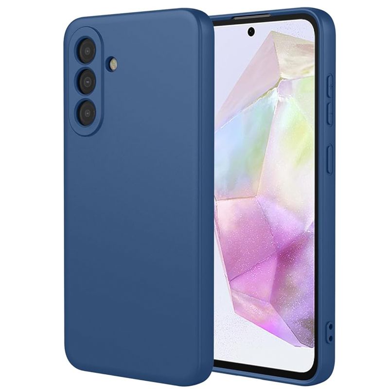 JOIGO - Carcasa Funda Para Samsung S25 Fe Goma Azul Oscuro