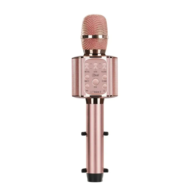 MLAB - Micrófono Karaoke Bluetooth Lil’ Voice 2 con Funny Voice Rosa Mlab