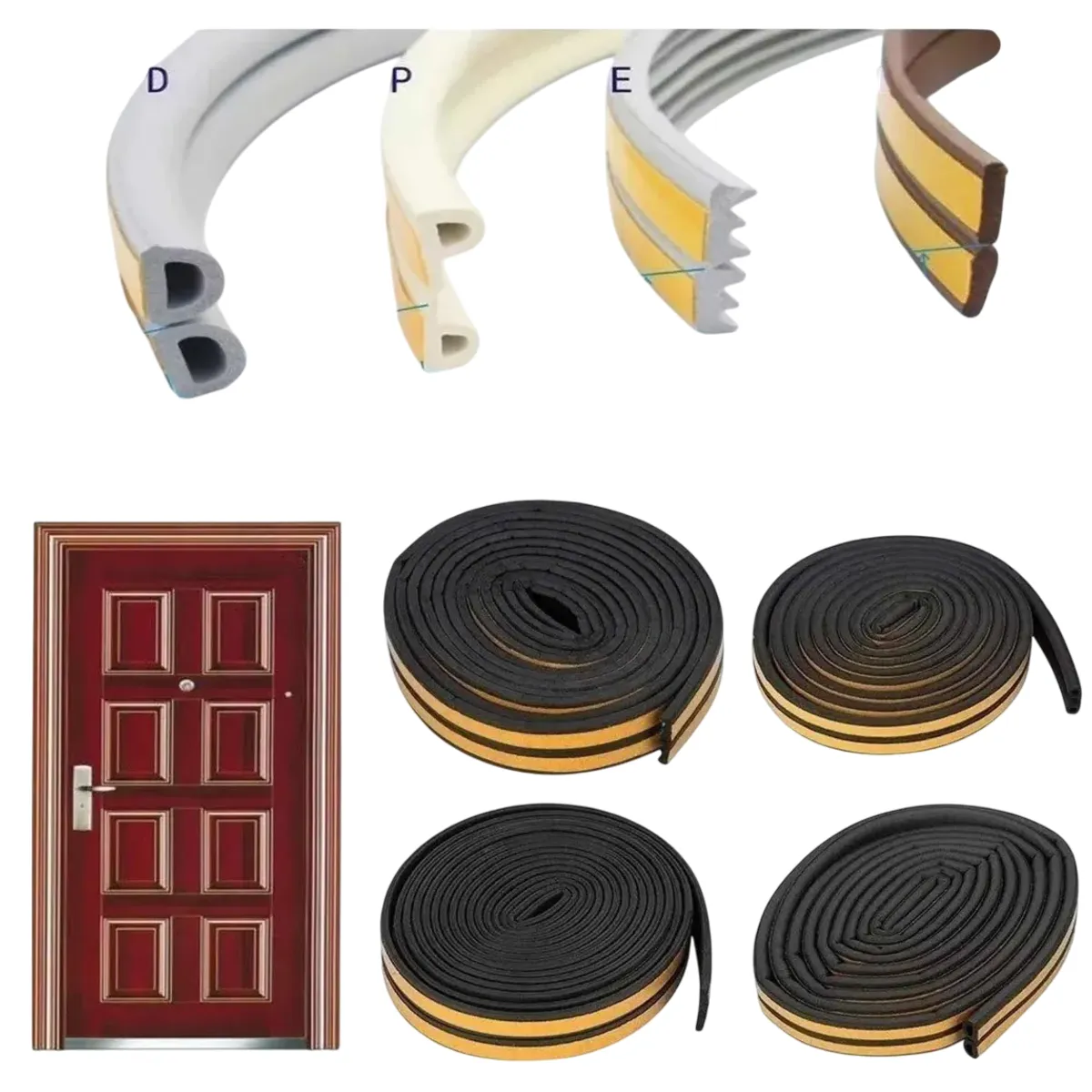 GENERICO - Burlete Tipo I Cinta Aislante Térmica Puerta Y Ventana 6mts