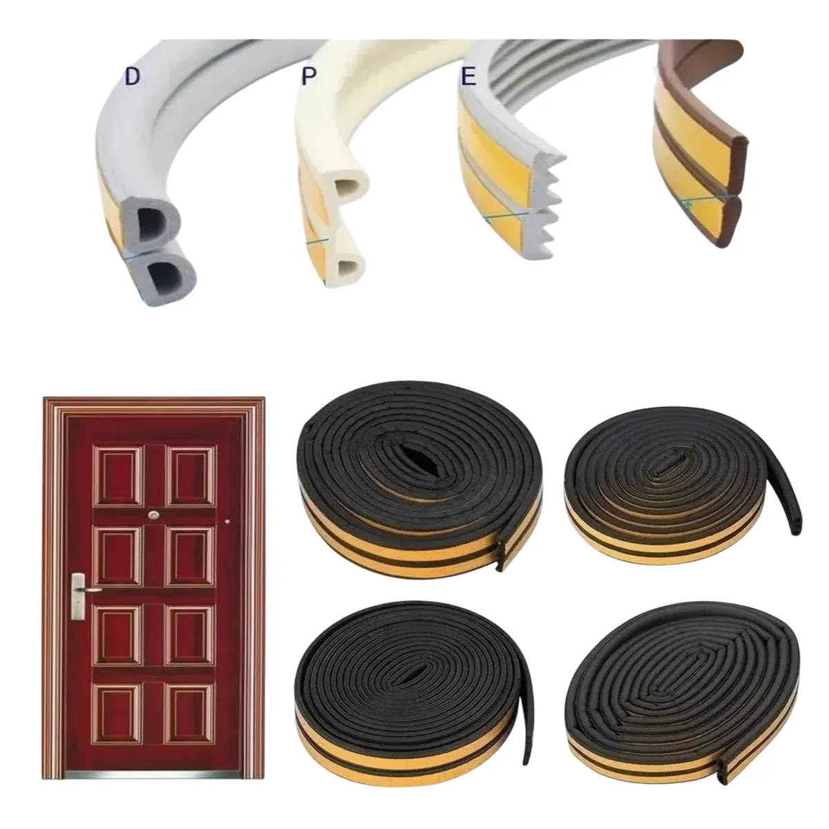 GENERICO - Burlete Tipo I Cinta Aislante Térmica Puerta Y Ventana 6mts