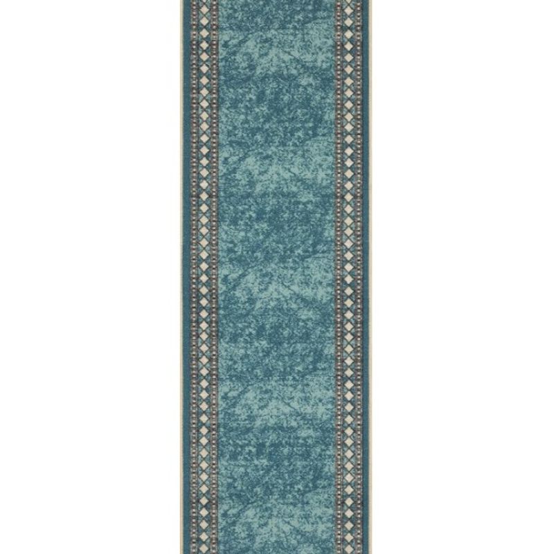MROTTO - Alfombra Pasillo Celeste 70 cm x 2 metros ANTIDESLIZANTE Con Goma