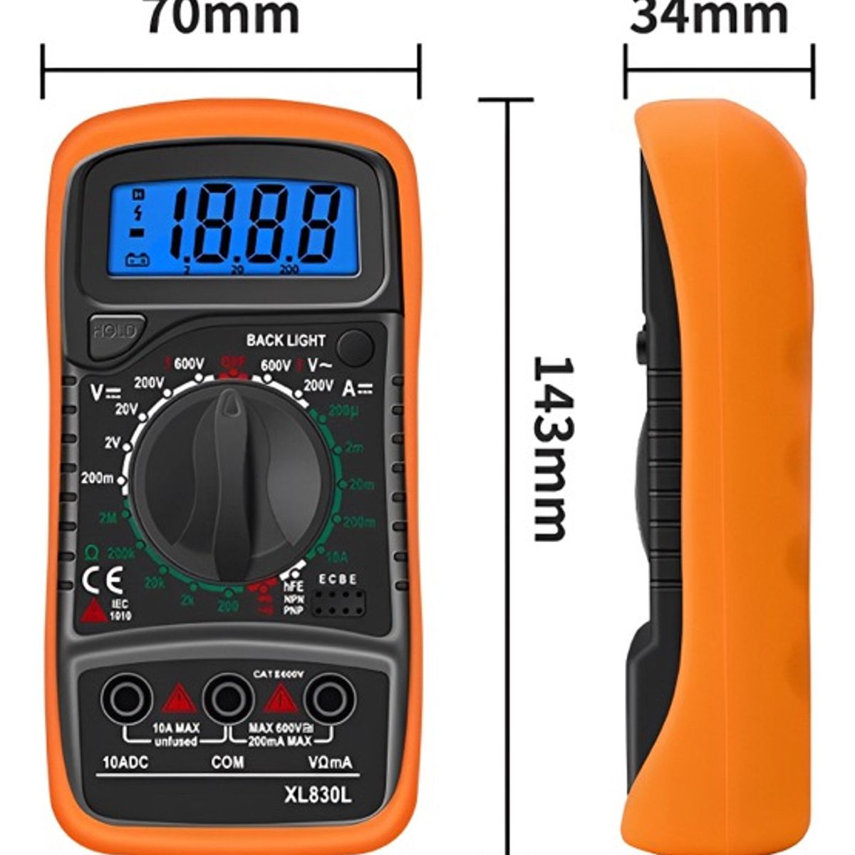 IRM - Multimetro Digital Cpinzas Indicador Lcd Dt3266l Irm 09935